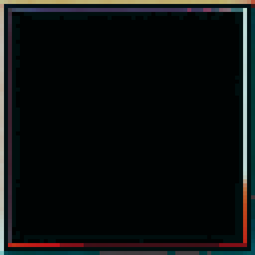 2d, pixel art, detailed border, vibrant background with shades of red and orange