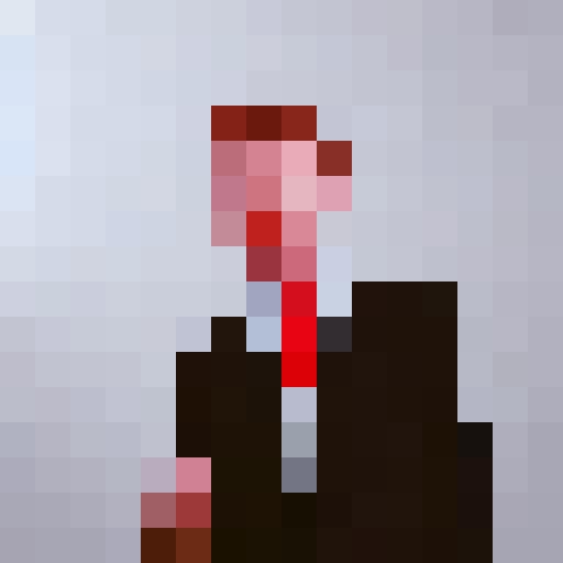 Rick Astley from the reference image in 8 bit and pop colors