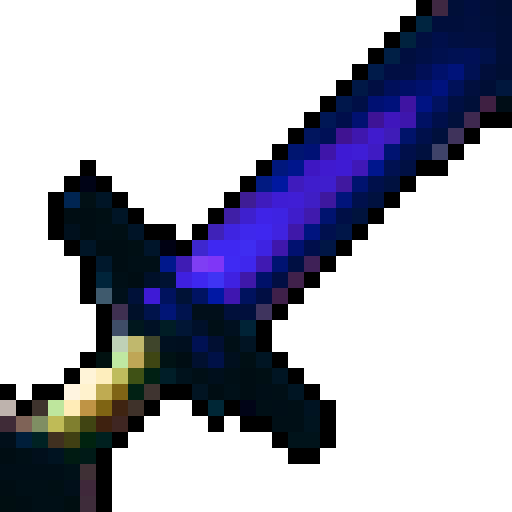 sword, purple blade, golden guard, magical, enchanted