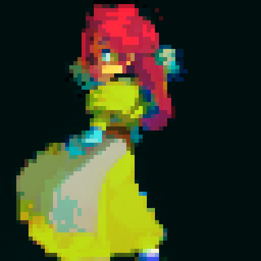 Back view of character