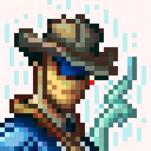 Cowboy slaying a dragon