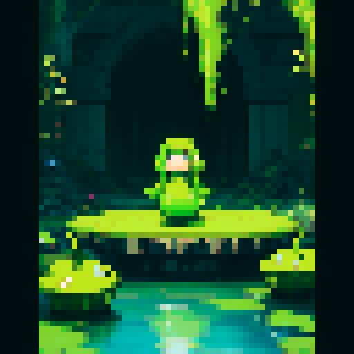 People sinking into a slime floor