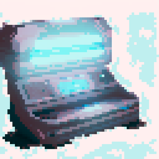 A futuristic alien technology upgrade station. Dark color and some alien symbol