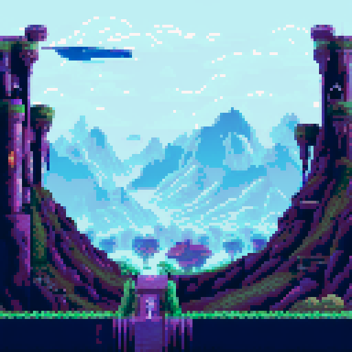 big, menacing castle towering on a hilltop, surrounded by a vibrant, pixelated landscape, with a meticulously detailed sRGB color palette, creating an eerie and foreboding atmosphere, close up