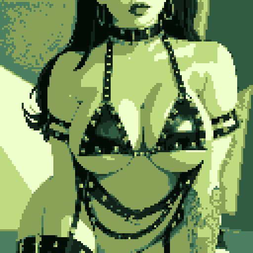 curvy, busty goth girl , whole head portrait, black hair, purple eyeshadow, red lipstick, wearing bikini, studded collar, glamour shot, vibrant srgb colors, edgy aesthetic