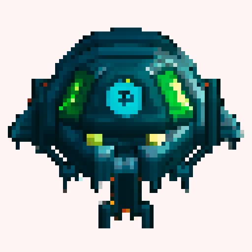 Top Down Animated space alien boss
