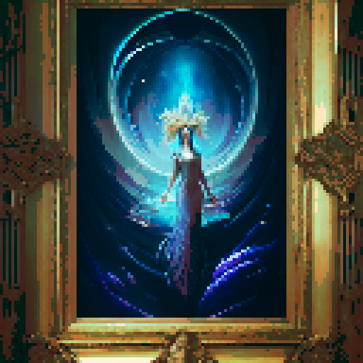 The tarot card The Star in an aquatic style featuring a queen mermaid with a crown in a medieval dark style, surrounded by glowing starfish underwater. The scene should be illuminated by ethereal star-like lights, symbolizing hope and clarity. The crown should shimmer with starlight, enhancing her majestic presence