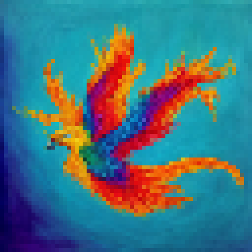 Colorful phoenix