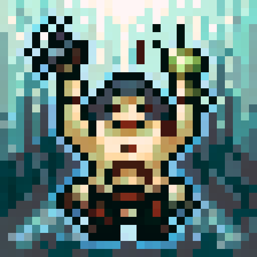 Pixel sprite, full body, Dwarf Troll Slayer from Warhammer Fantasy Roleplay