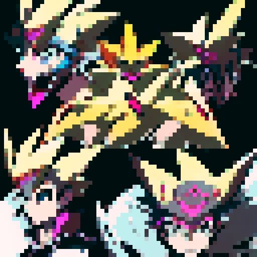 A stylized anime font with a unique design.