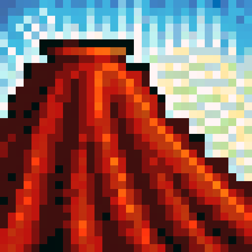 "Capture the intricate details of a towering termite mound in the scorching desert with a 32x32 pixel art close-up portrait, showcasing the unique patterns of the mounds and the gritty texture of the sand in a skillful game icon style."