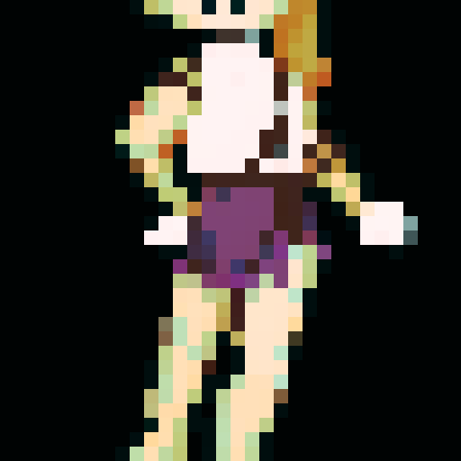 A character sprite in the style of RPG Maker MV of a rabbit furry