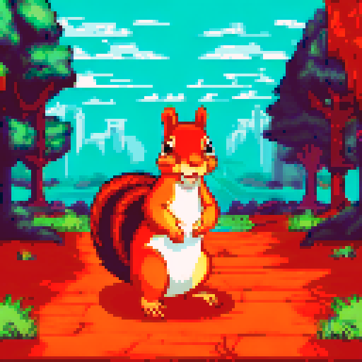 squirrel standing sideways against a clear single color background