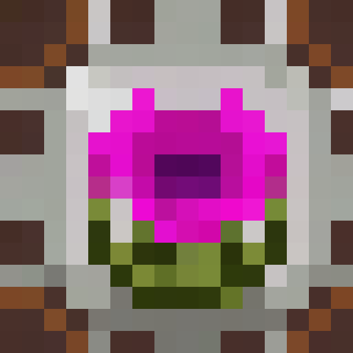 cactus with purple flower on top, close up, game icon, white background
