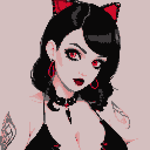 busty goth, nude curvy goth, cute goth woman, with black hair, and red lipstick, nude breast, beauty photo, glamour shot, avatar portrait