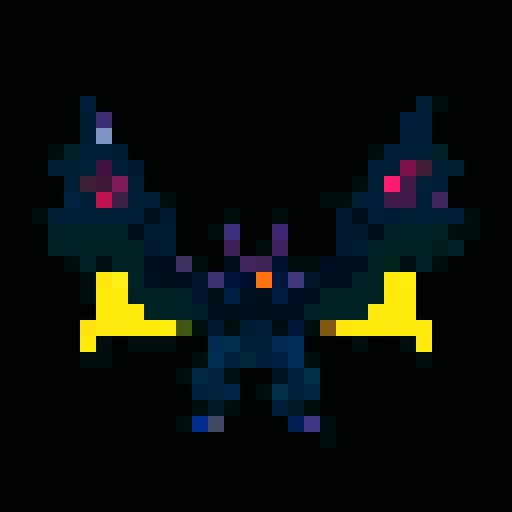 A powerful and enigmatic demon of the void, with swirling shadows enveloping its body, large wings, and glowing eyes. It commands the darkness and has an ominous, otherworldly presence. No background.
