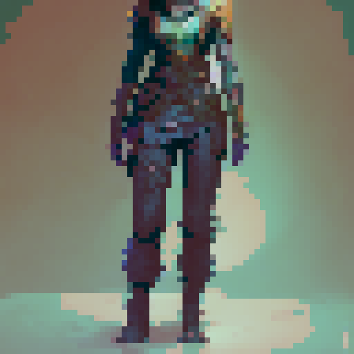 Full body of female celtic druid, side view sprite for platformer game