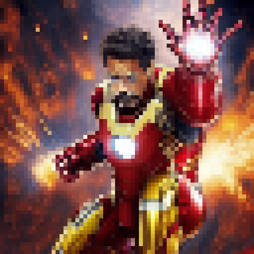 Iron man is born a hero.