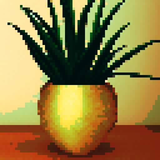 Aloe vera In a Beautiful golden vase