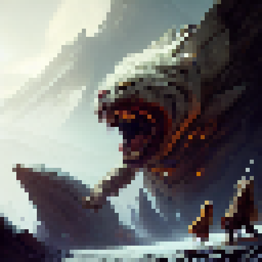 Fierce, fur-covered felines, with razor-sharp claws and piercing eyes, engage in a vicious battle of teeth and claws amidst a fantastical, RPG-inspired landscape.