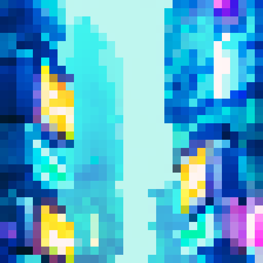 Cyber city skyscrapers gleaming in neon hues, towering over a bustling crowd of futuristic commuters with holographic screens illuminating their faces, reflecting in a landscape portrait