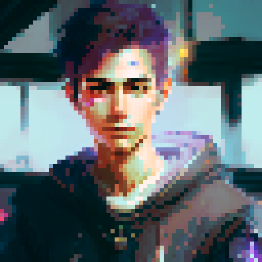 Big-eyed anime boy with pointed ears and a long, flowing cloak, surrounded by glowing, rune-covered crystals and wielding a magical sword, ready to embark on a perilous quest through a mystical, enchanted forest