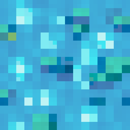 water tile, game icon, 32x32 pixel art, sRGB, skill art, close up, portrait, vibrant colors, flowing waves, sparkling highlights, intricate details, realistic reflections, smooth textures, dynamic brush strokes, immersive depth