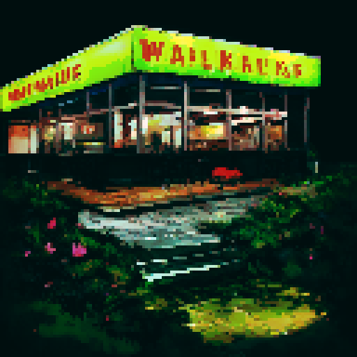 Waffle House on a black background