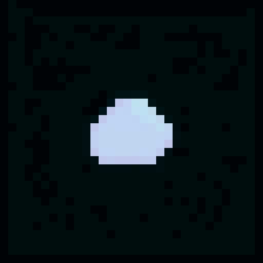 pixel art 2d rock with black outline