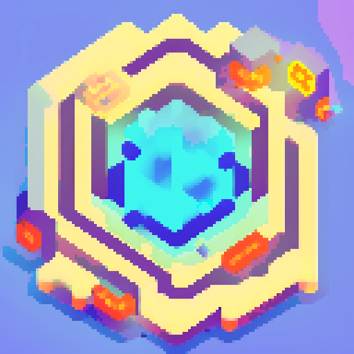 Powerup icon for movement speed with a grid in a frame in a retro pixel game art style