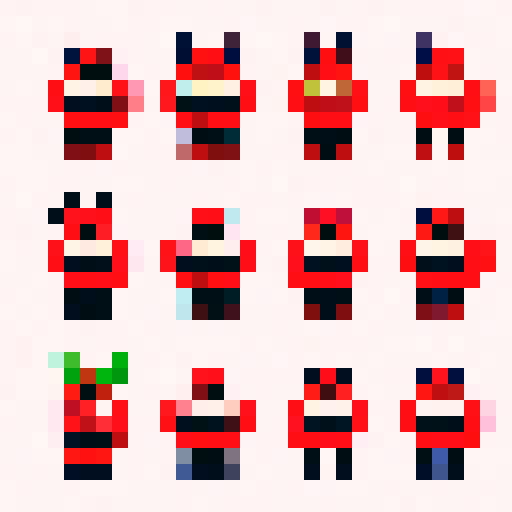 Nintendo style jpg sprites flat no background 