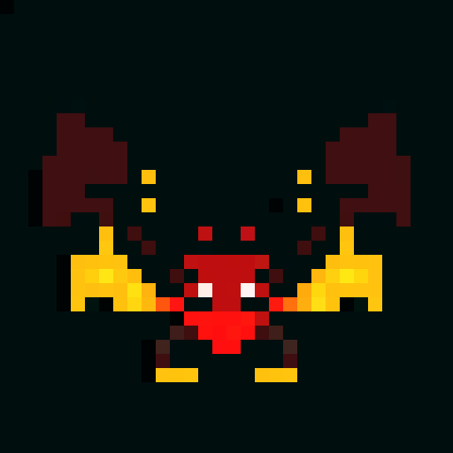 A demonic entity made entirely of fire, with blazing wings and piercing red eyes. It controls the flames around it and has an overwhelming, fiery presence. No background.
