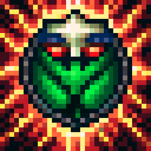 Shalltear Bloodfallen, sRGB colors, skill art, close up, portrait, with flowing scarlet hair, in a 32x32 pixel art style