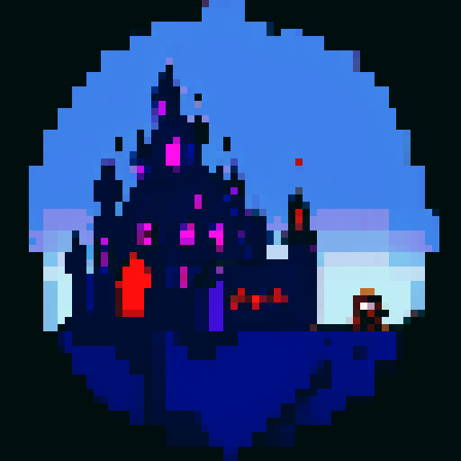 dark and evil, monster and castle, the background need to be clear, 
