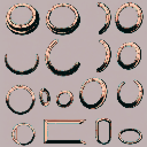 I want one wide circular copper mounting piece. It should have a large flat space on top to connect something. I want this object usable an asset in a videogame, meaning only one object per image, outlined with a strong black stroke, on a solid-color background.