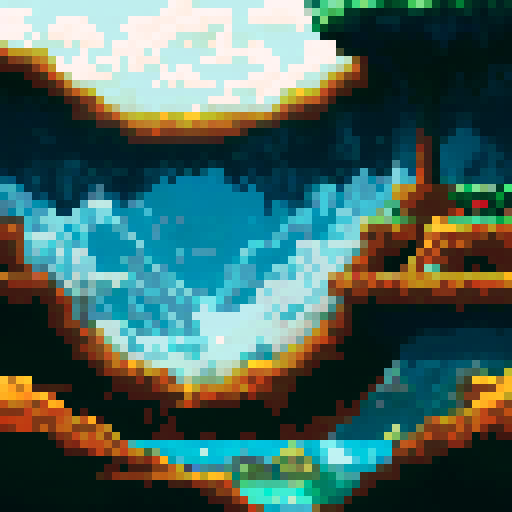 stage, glass floor 2d pixel art, front view for 2d fighting game or platfromer