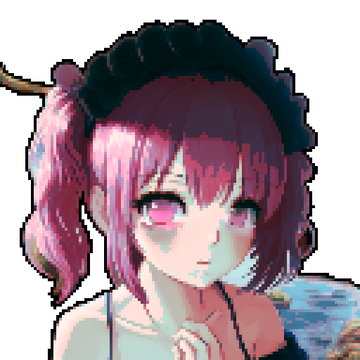 ((high quality, masterpiece)) 1 girl, pink short hair, short pigtails, pink eyes, blush