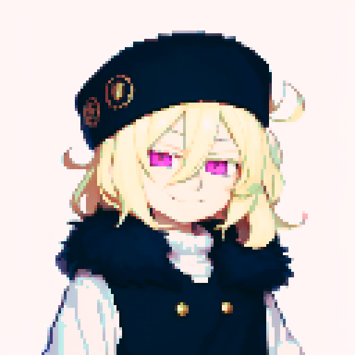 Pink eyes, smile, male, blonde hair