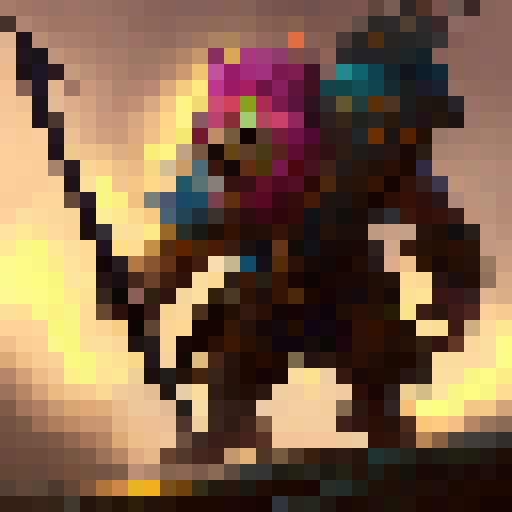 "Fierce goblin warrior charges forward, wielding a massive battle axe, in a cartoonish fantasy RPG style featuring bright colors and exaggerated features."