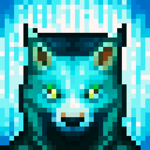 wolf avatar, portrait, glowing eyes