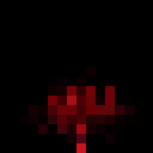 red spider lily, rendered in a 16x16 pixel portrait style
