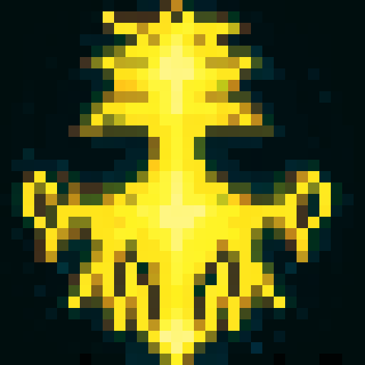 tribal totem, 32x32 pixel art, close up, skill art, game icon, intricate carvings, vibrant colors, tribal patterns