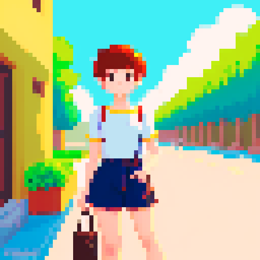 A cute girl with short hair brings bright sunshine.