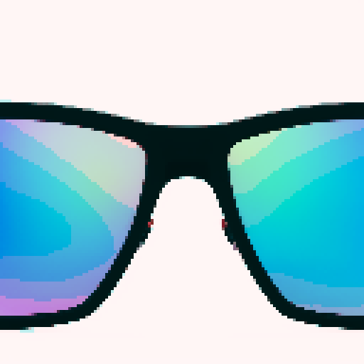 Reflective, neon, oversized sunglasses with thick black frames