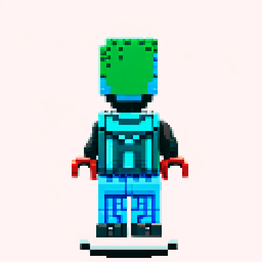 Captain America lego pixel