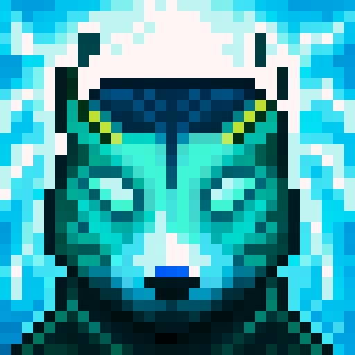 wolf avatar, portrait, glowing eyes