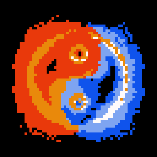 create images with twinflames incorporated in the painting of yin and yang symbol?
