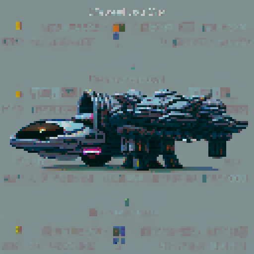 pixel art spaceship