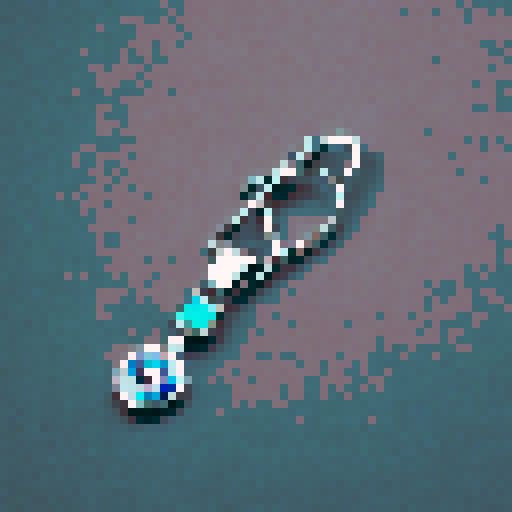 Keys to a rare BMW, made of polished silver, with a small colored BMW logo
