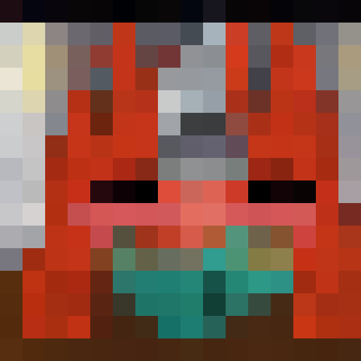 hand monsters with a mouth on each palm, Rendered in a 16x16 pixel style